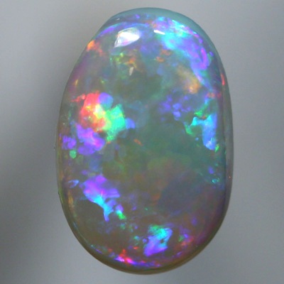 SOLID SEMI BLACK OPAL Rainbow of magenta, crisp red, green and violet